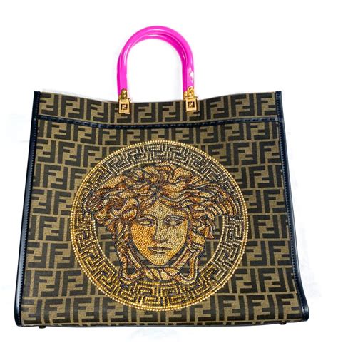 versace fendi tote bag|fendi tote canvas bag.